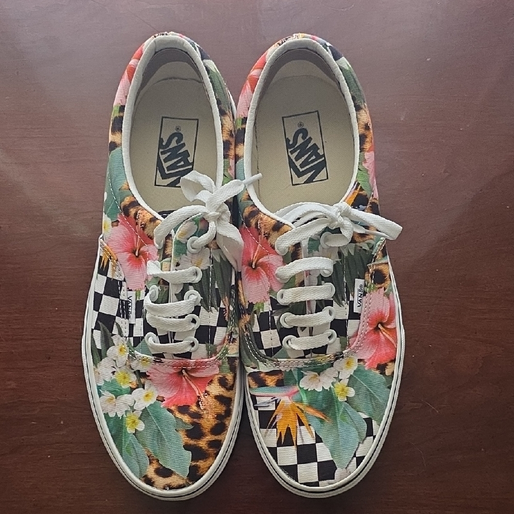 Vans Multicolor Floral Checkered Sneakers
